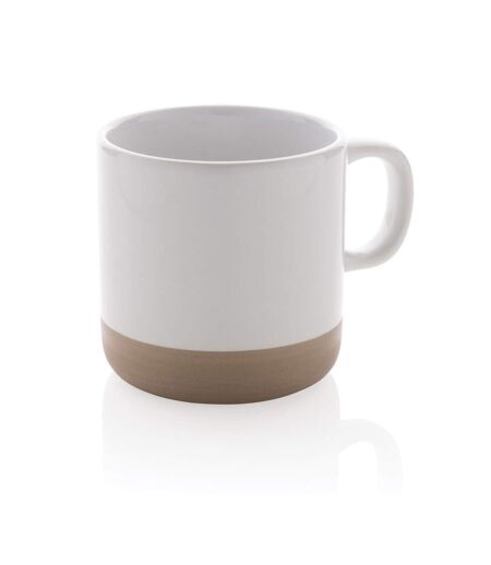 Glazed ceramic 360ml mug one size white XD Collection