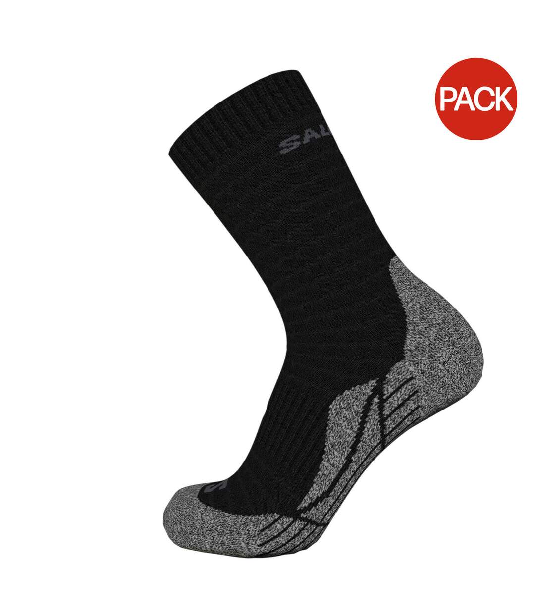 Lot De 2  Chaussettes Pour Bottes Ultra Access Adulte Noir Gris Salomon-1