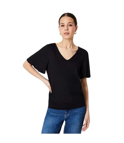 Womens/ladies banded hem top black Dorothy Perkins