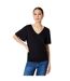 Womens/ladies banded hem top black Dorothy Perkins