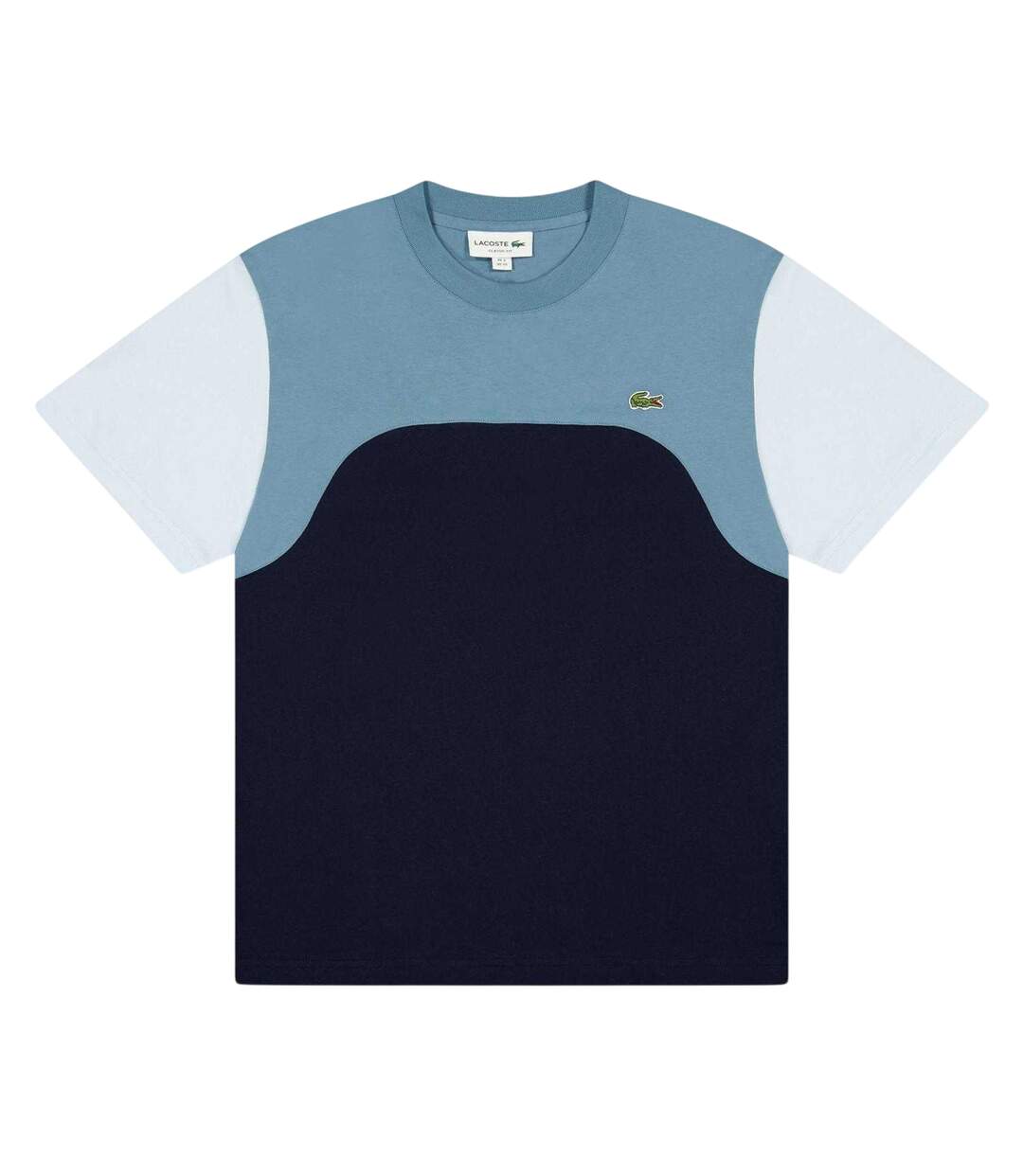 Mens Colour Block Jersey T-shirt Navy Lacoste-3