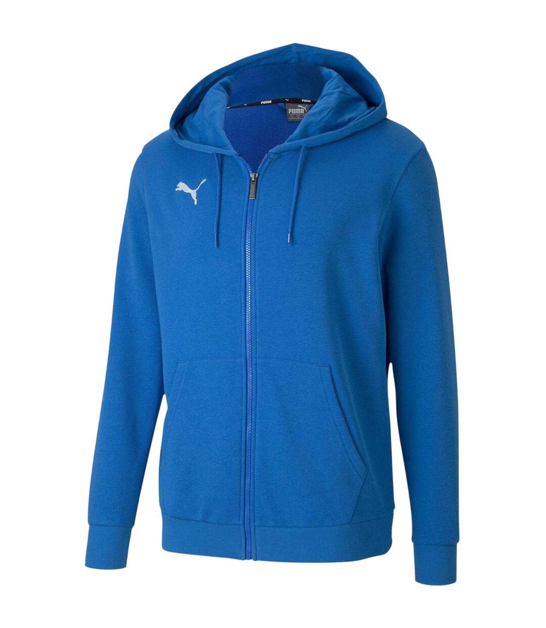 Mens Teamgoal 23 Casuals Full Zip Hoodie Electric Blue Lemonade Puma-2