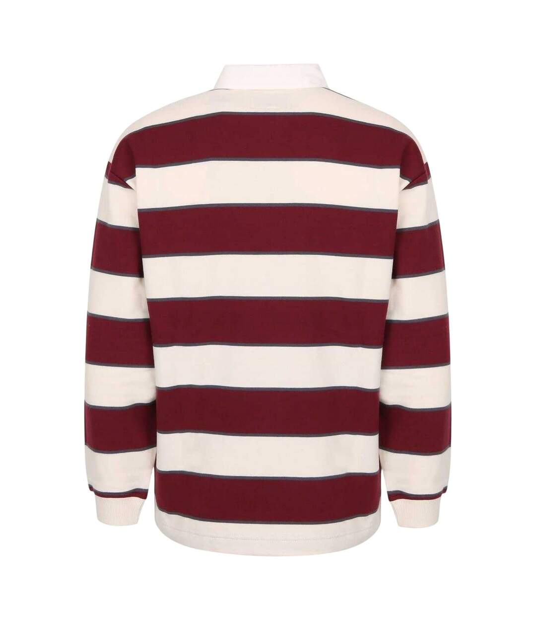 Womens/ladies Stripe Polo Shirt Burgundy Navy Jack Wills-2