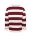 Womens/ladies Stripe Polo Shirt Burgundy Navy Jack Wills-2