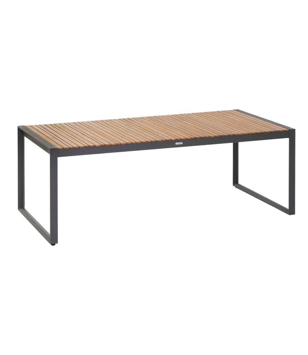 Table de jardin fixe Lensia en eucalyptus et aluminium - 8 Places-1