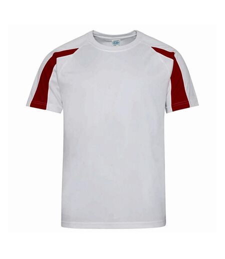 AWDis Cool - T-shirt - Homme (Blanc / Rouge feu) - UTPC5918