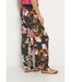 Pantalon large en stretch imprimé fleuri-3