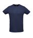 T-shirt Sprint Adulte Bleu Marine Français SOLS-1