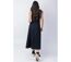 Robe longue féminine JULINE unie noire Coton Du Monde-4