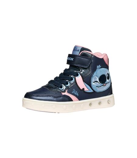 Basket Montante à Scratches Geox Enfant Skylin Girl Synt.Lea+Pea