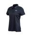 Womens/ladies Plain Polo Shirt Navy Slazenger-3