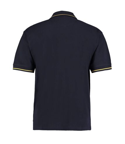 Polo à manches courtes  st. Mellion pour homme bleu marine/jaune Kustom Kit