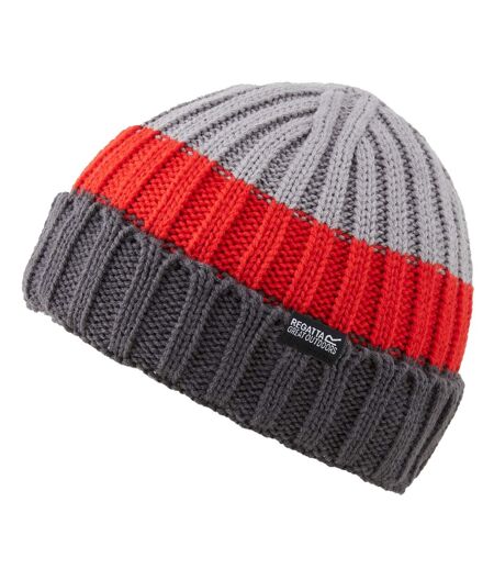 Bonnet Davion Homme Gris Rouge Vif Regatta