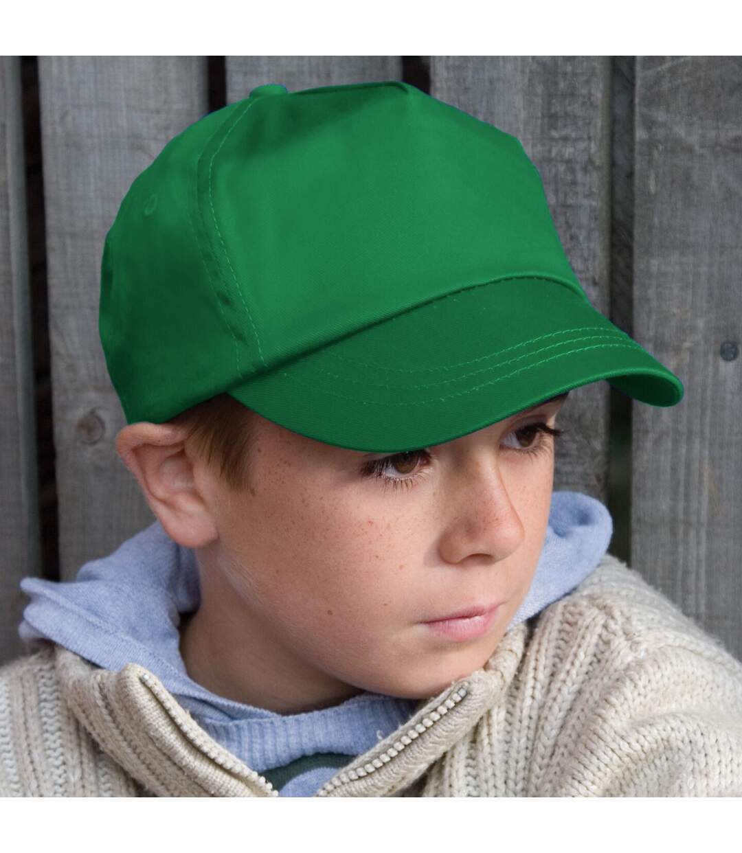 Casquette unie 100% coton enfant unisexe vert tendre Result-2