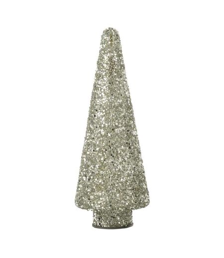 Sapin de Noël Déco à Paillettes Ethel 32cm Argent