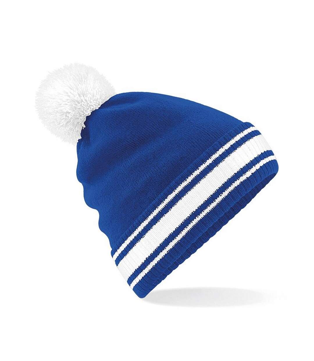 Beechfield Mens Stadium Beanie (Bright Royal/White) - UTRW6016-2