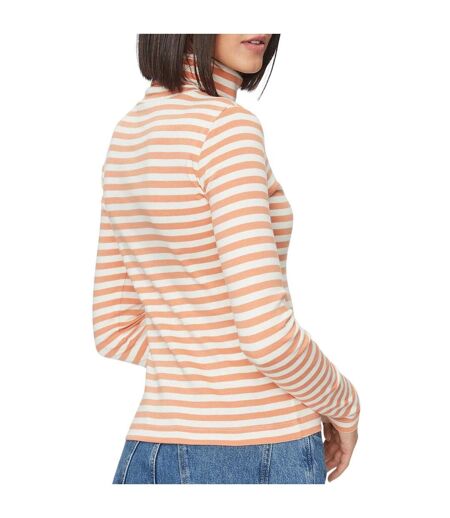Sweat Motif/style Rayé Femme Beige Orange Calvin Klein