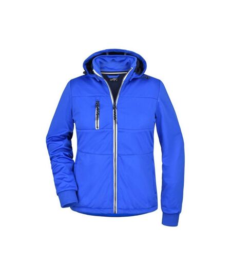 Womens/ladies Maritime Jacket Nautical Blue Navy White James And Nicholson