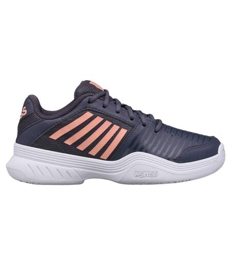 Chaussures De Tennis Court Express Omni Femme Gris Givré Pêche K-Swiss