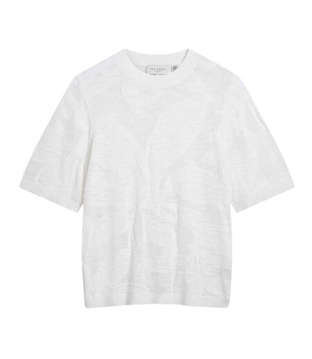 T-shirt Manches Courtes Femme Blanc Cassé Ted Baker