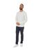 Mens Yarra Textured Regular Jumper Ecru Threadbare-1