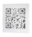 Boîte à Clés Métal QR Code 24cm Blanc-1