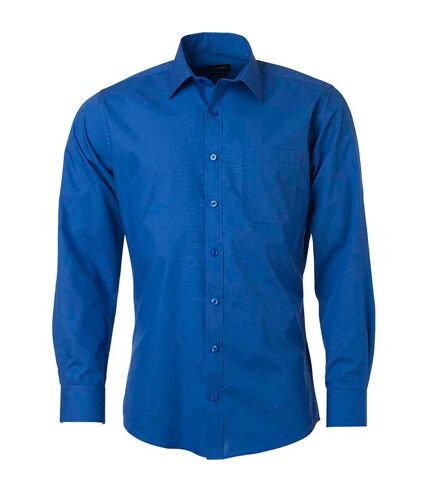 chemise popeline manches longues - JN678 - homme - bleu royal