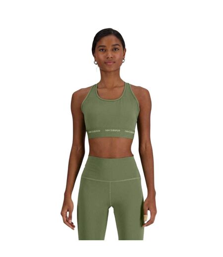 Brassière De Sport Femme Kaki New Balance
