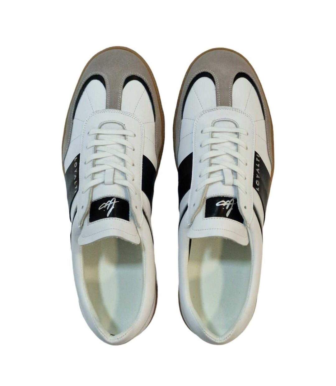 Baskets Kalle Homme Blanc Noir Loyalti-4