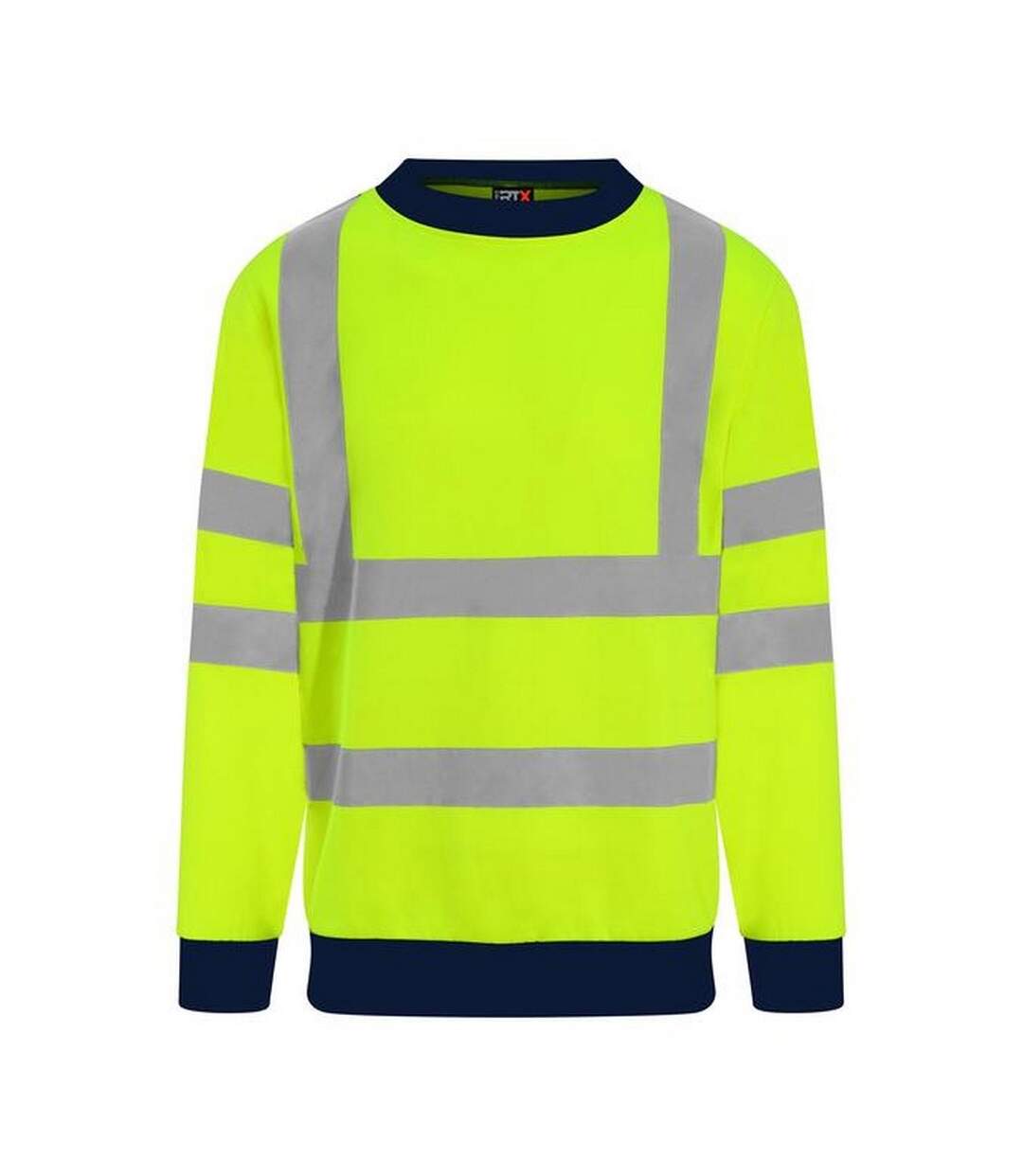 Mens high visibility sweatshirt yellow/navy PRO RTX-1