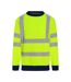 PRO RTX Mens High Visibility Sweatshirt (Yellow/Navy) - UTRW7661