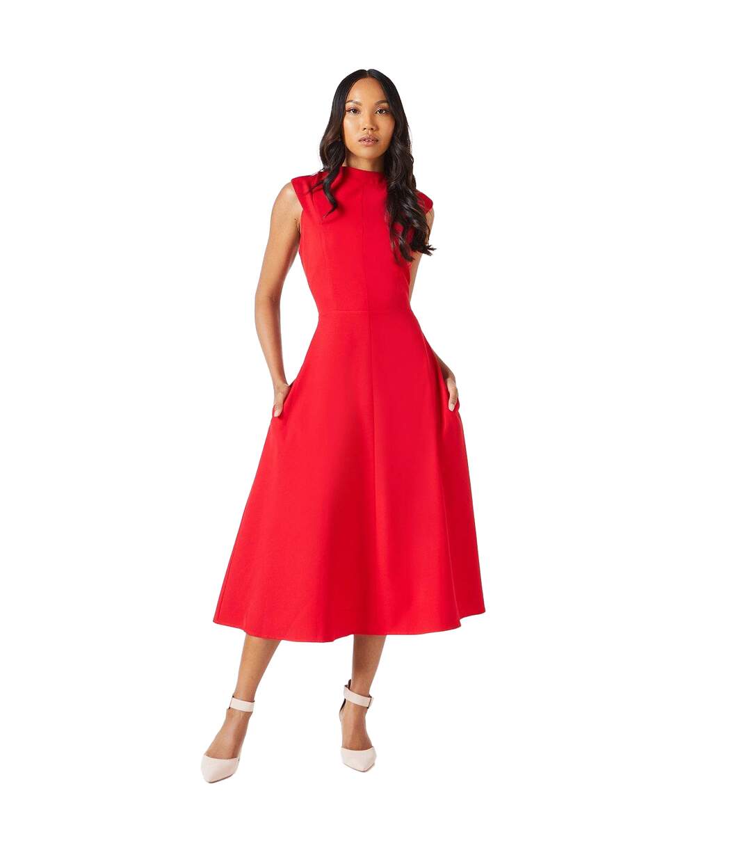 Robe mi-longue femme rouge Principles