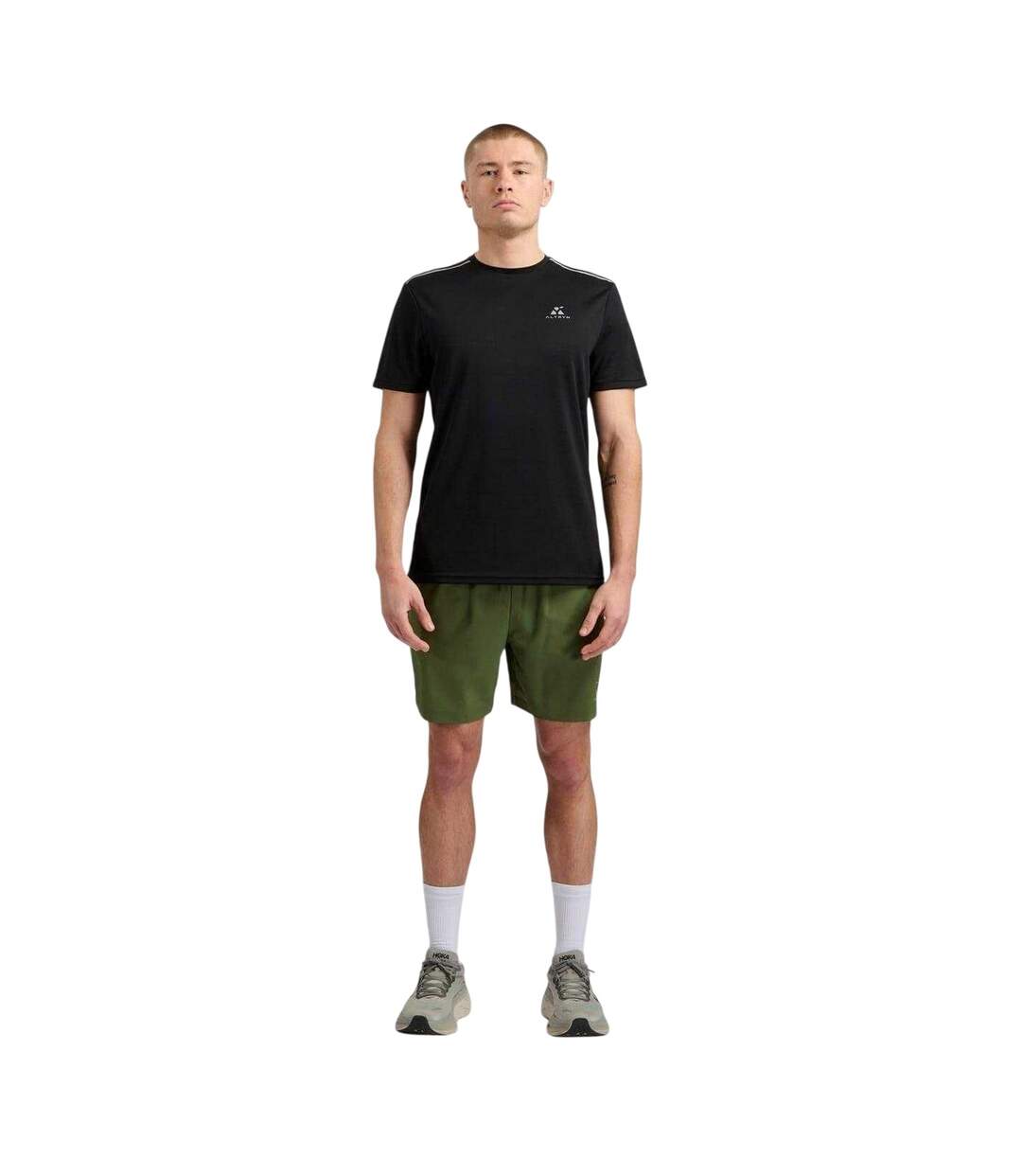 Short De Course Elliot Tech Homme Vert Kaki Chiné ALTRYN-1