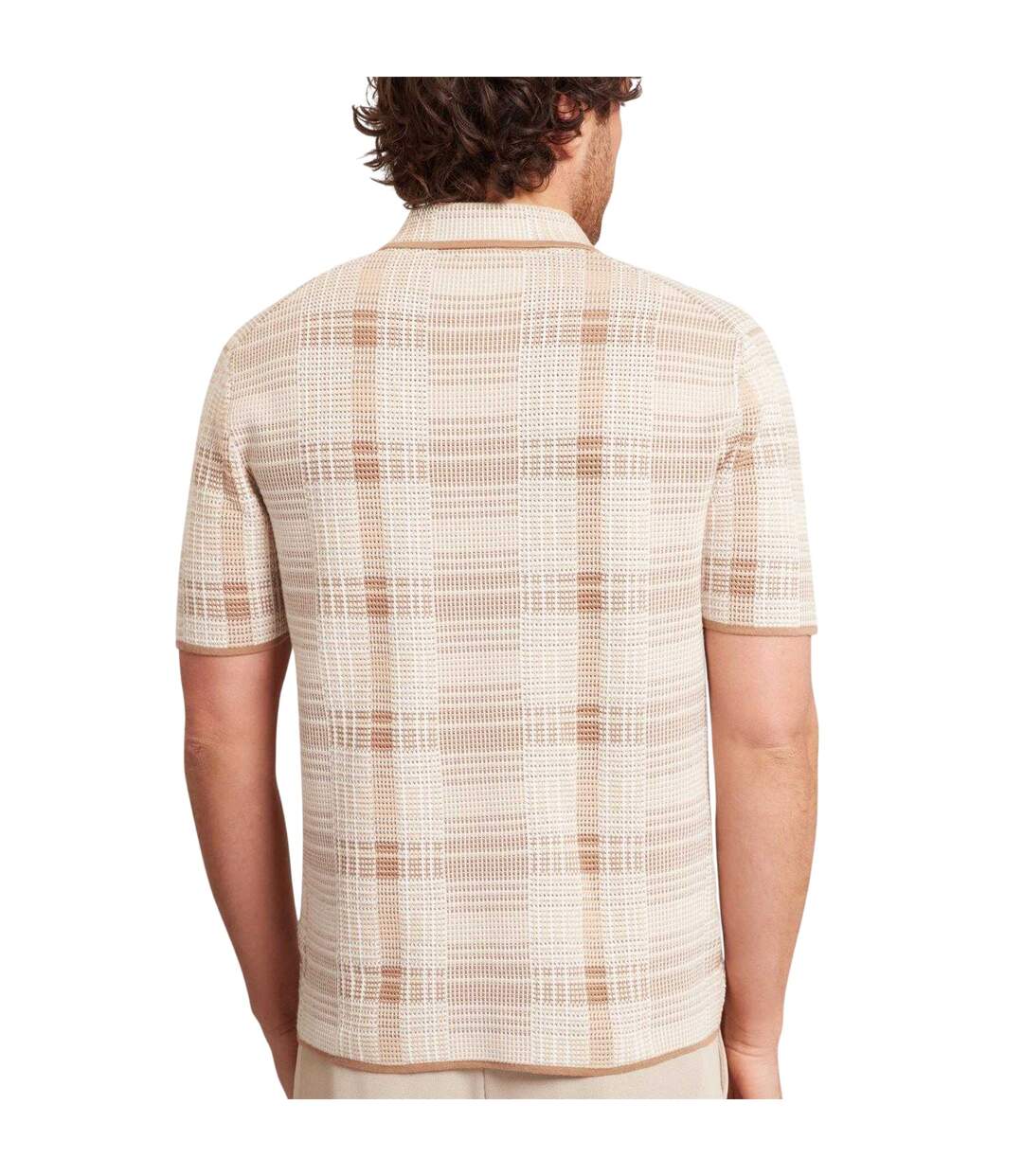 Polo Motif/style À Carreaux Homme Taupe Ted Baker-3