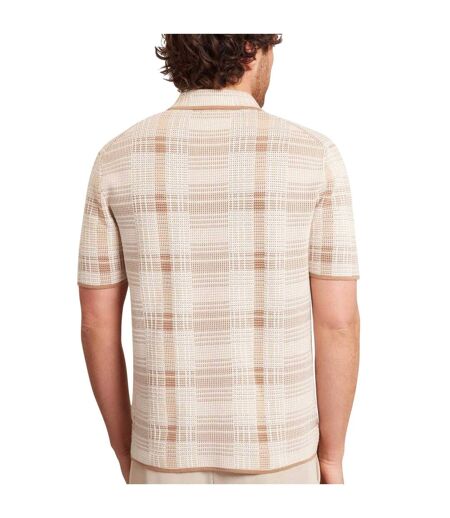 Polo Motif/style À Carreaux Homme Taupe Ted Baker