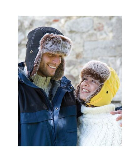 Result Unisex Classic Thermal Winter/Ski Sherpa Trapper Hat (Midnight Navy) - UTBC985