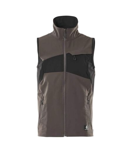 Mens Accelerate Two Tone 4 Way Stretch Lightweight Gilet Dark Anthracite Black Mascot