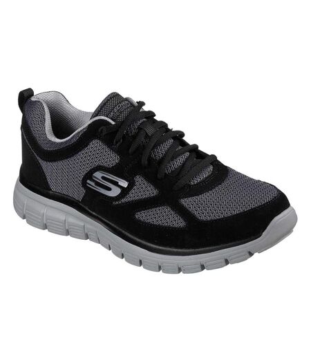 Baskets Burns Agoura Homme Noir Gris Skechers