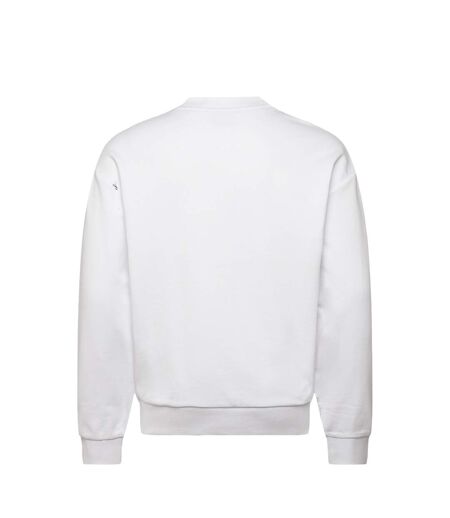 Mens Logo Crew Neck Sweatshirt White Hugo