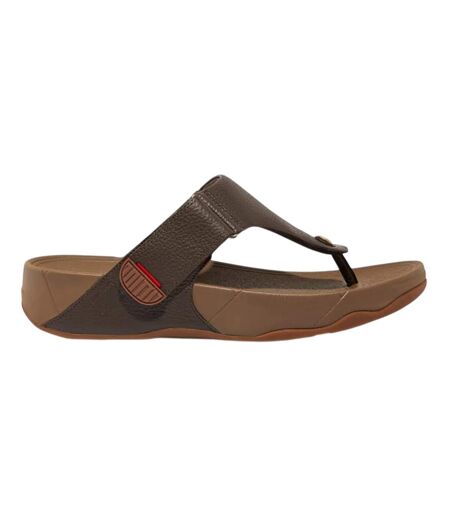 Mens Trakk Ii Leather Sliders Chocolate Brown FitFlop