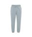 Mens Fleece Lined Jogging Bottoms Light Grey SoulCal-1
