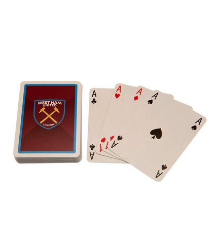 West Ham United FC Crest Playing Card Deck (Claret Red/Yellow/Blue) (One Size) - UTTA9036