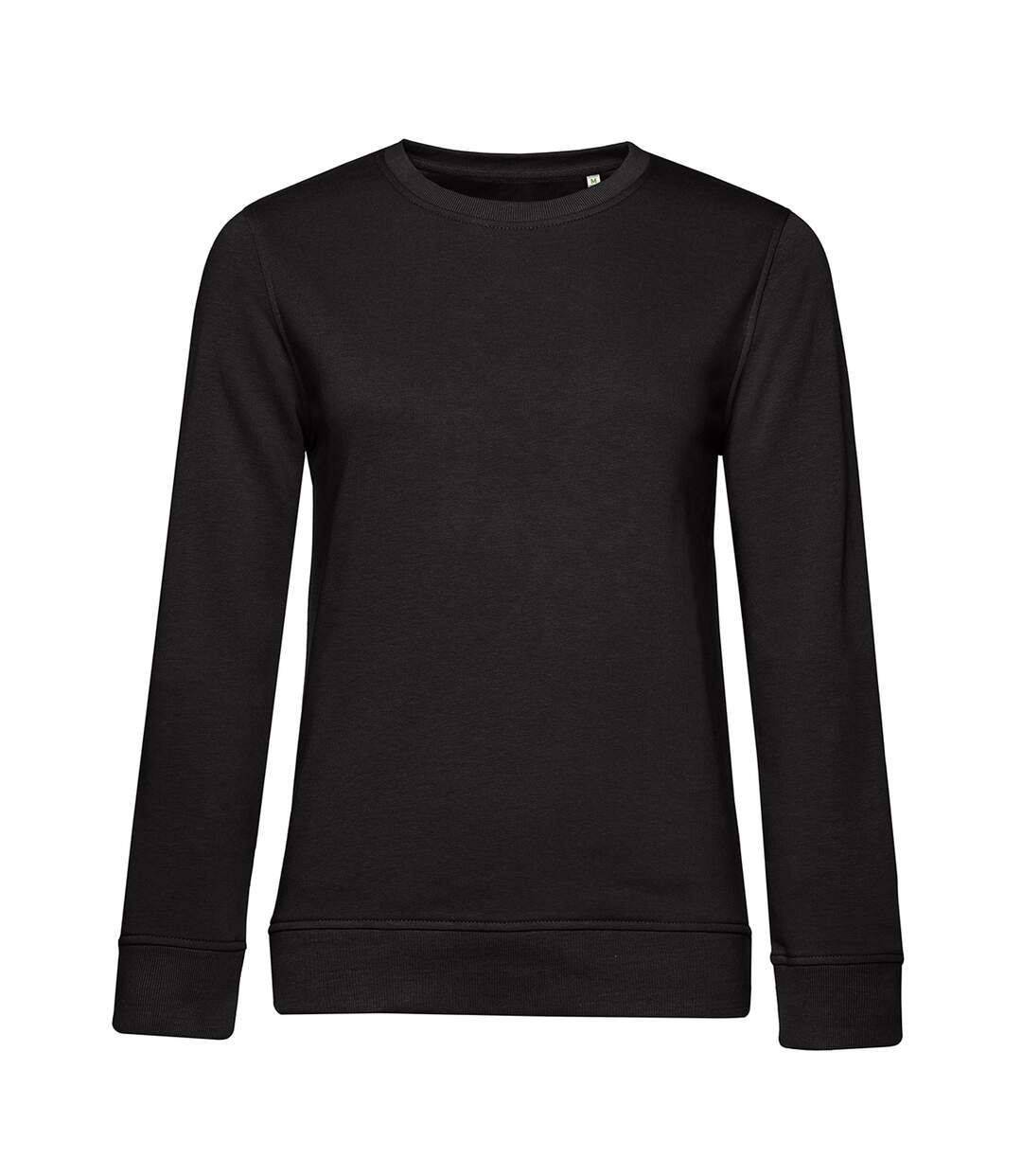 Womens/ladies inspire crew neck jumper black pure B&C