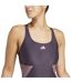 Womens/ladies Colour Block One Piece Swimsuit Purple Adidas-4