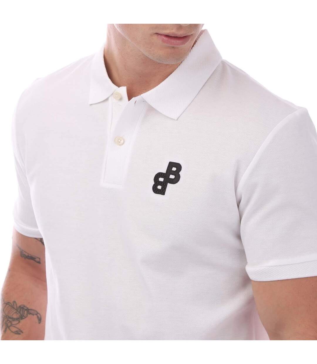 Polo Parlay Homme Blanc Hugo Boss-4