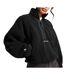 Sweat noir femme converse sherpa half - m-1