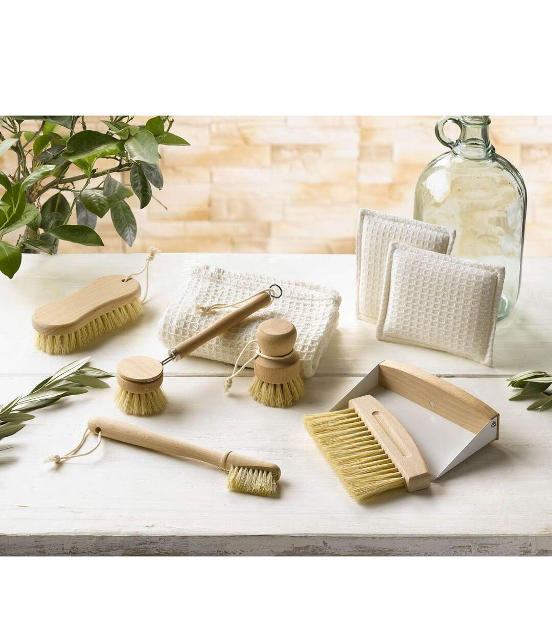 Torchon en Coton Nid d'Abeille 70cm Blanc-2