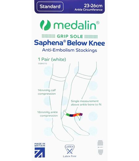 Below Knee Anti Embolism Stockings with Grips