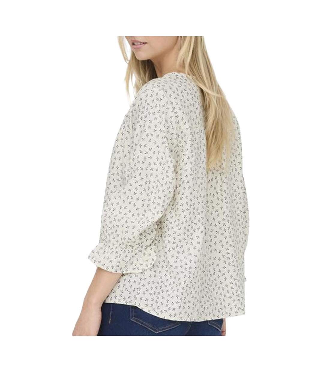 Blouse bleu/beige femme jdy sky-2