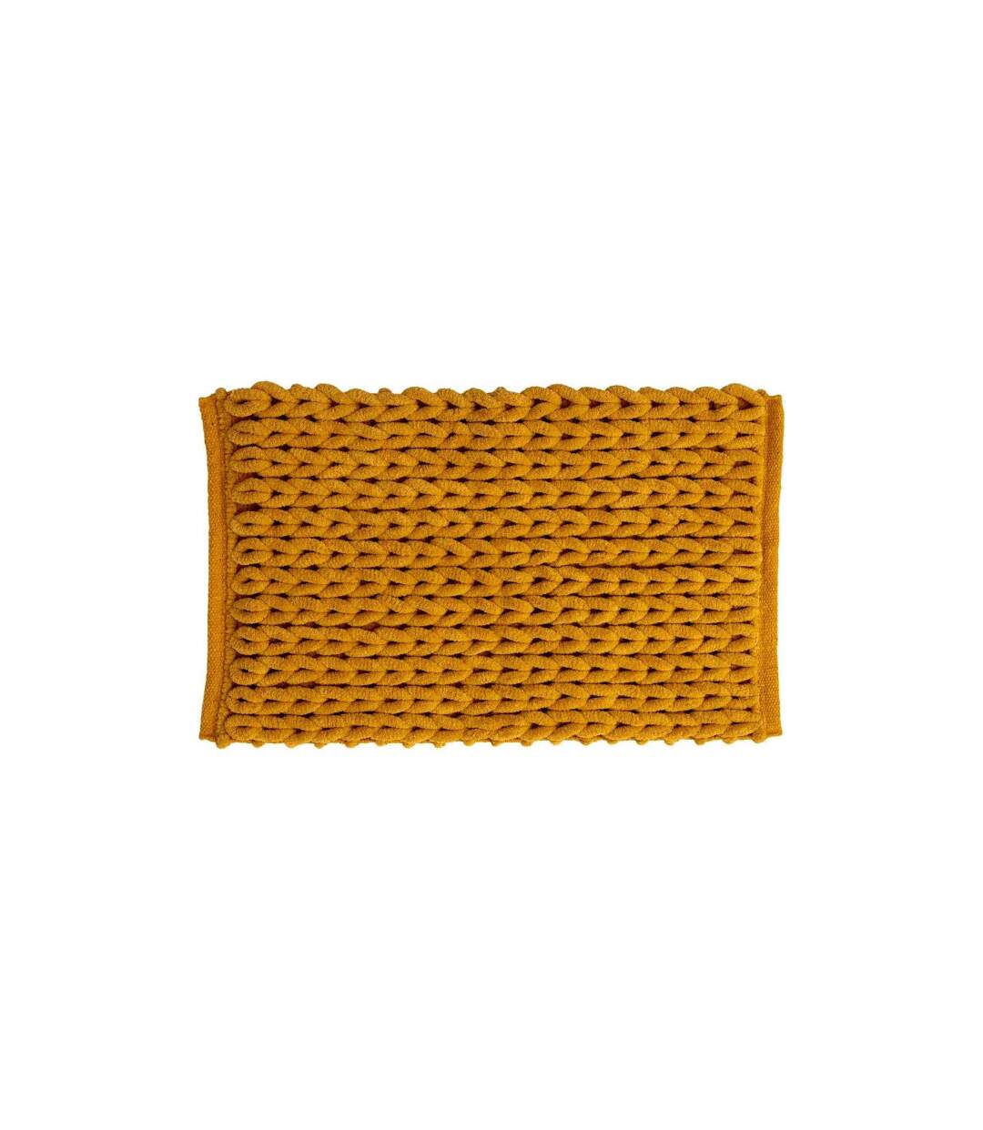 Tapis Salle de Bain Tissé Épais 50x75cm Moutarde-1